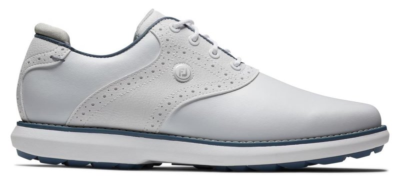 FootJoy Traditions Spikeless dámske golfové topánky, biele