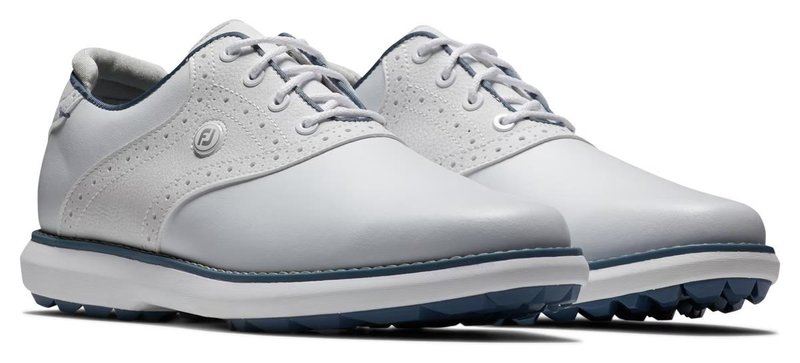 FootJoy Traditions Spikeless dámske golfové topánky, biele