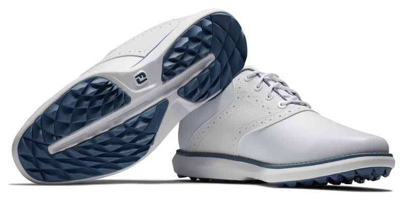 FootJoy Traditions Spikeless dámske golfové topánky, biele