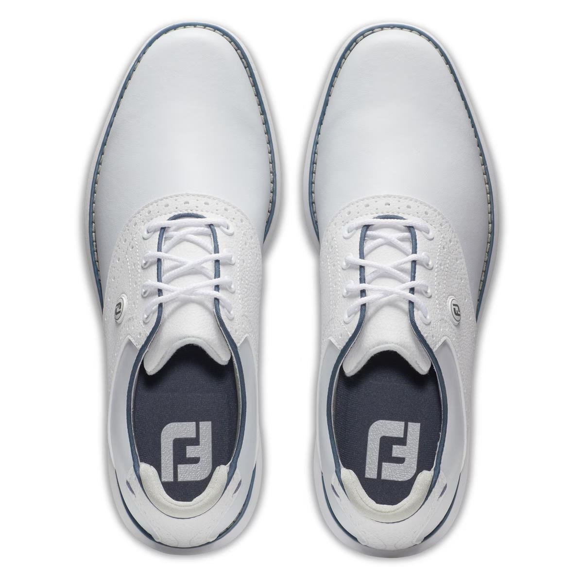 FootJoy Traditions Spikeless dámske golfové topánky, biele
