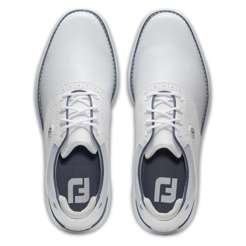 FootJoy Traditions Spikeless dámske golfové topánky, biele