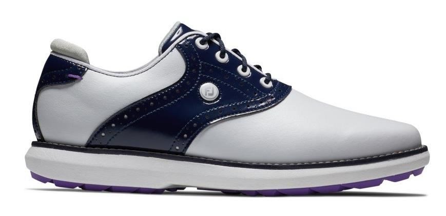 FootJoy Traditions Spikeless dámske golfové topánky, biele