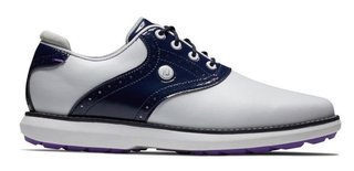 FootJoy Traditions Spikeless dámske golfové topánky, biele