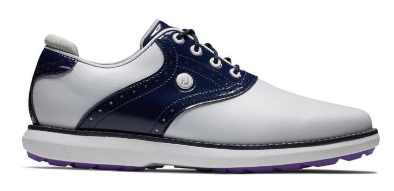 FootJoy Traditions Spikeless dámske golfové topánky, biele