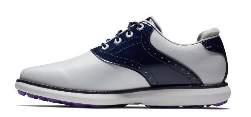 FootJoy Traditions Spikeless dámske golfové topánky, biele
