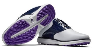 FootJoy Traditions Spikeless dámske golfové topánky, biele