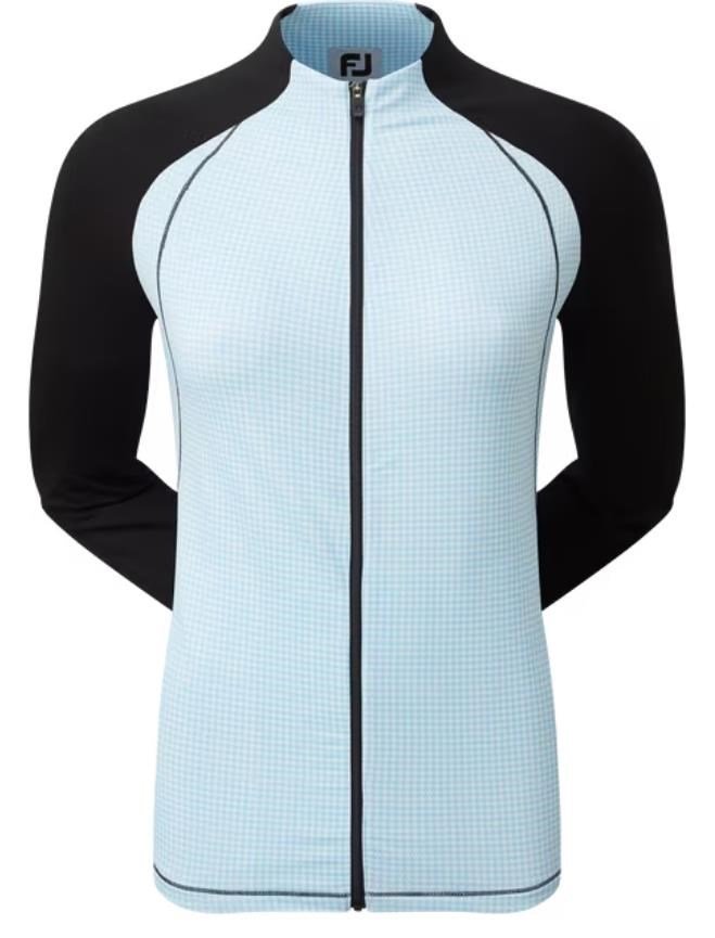 FootJoy Houndstooth Printed dámska mikina, black/blue houndstooth