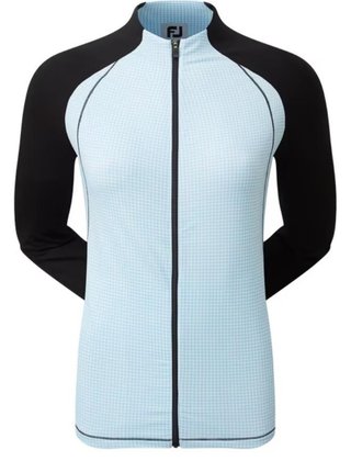 FootJoy Houndstooth Printed dámska mikina, black/blue houndstooth