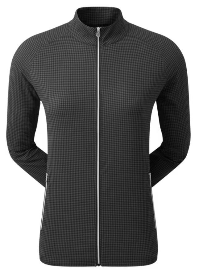 FootJoy Houndstooth Print Woven dámska bunda, čierna