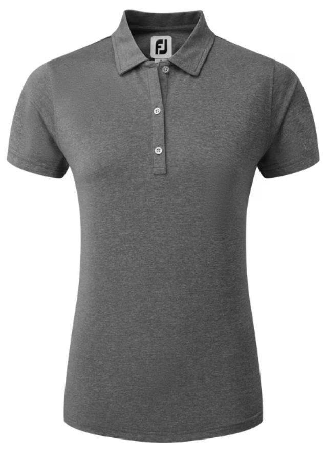 FootJoy Heather Self-Collar Lisle dámske polo, čierne