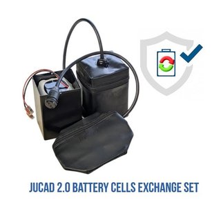 JuCad 2.0 Powerpack náhradná sada systému bez riadiacej jednotky pre vlastnú montáž vrátane puzdra na malé batériové články a krytu