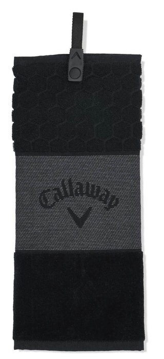 Callaway Tri-Fold 23 golfový uterák 16"x21" (40x53 cm), čierna
