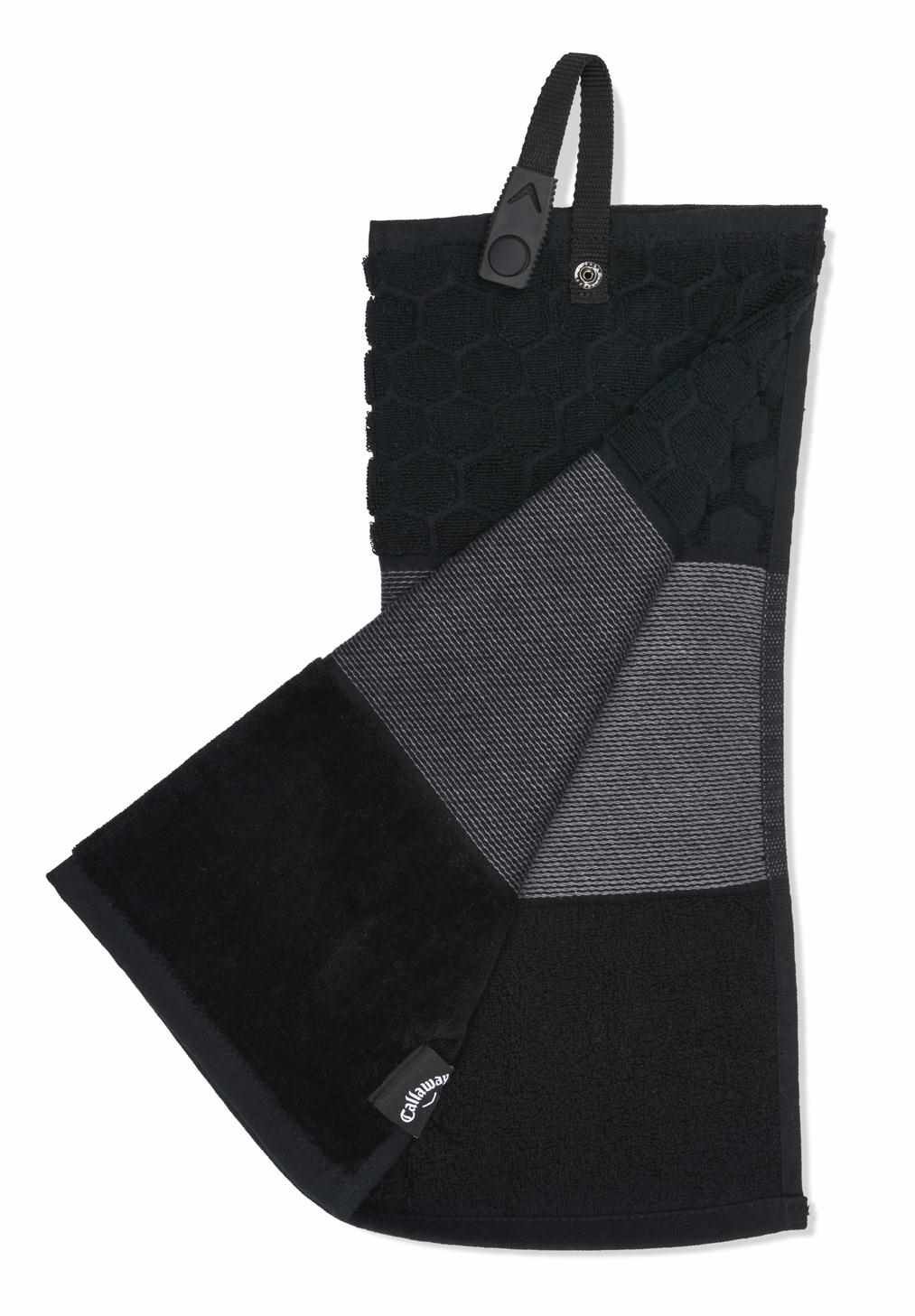 Callaway Tri-Fold 23 golfový uterák 16"x21" (40x53 cm), čierna