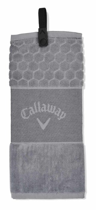 Callaway Tri-Fold 23 golfový uterák 16"x21" (40x53 cm), šedá