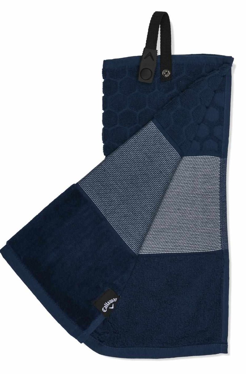 Callaway Tri-Fold 23 golfový uterák 16"x21" (40x53 cm), tmavě modrá