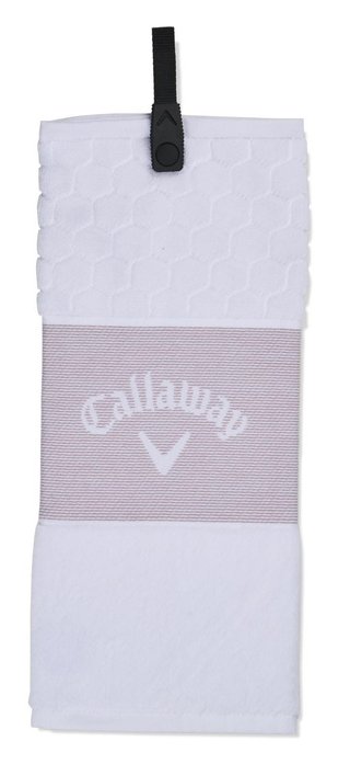 Callaway Tri-Fold 23 golfový uterák 16"x21" (40x53 cm), biela/červená
