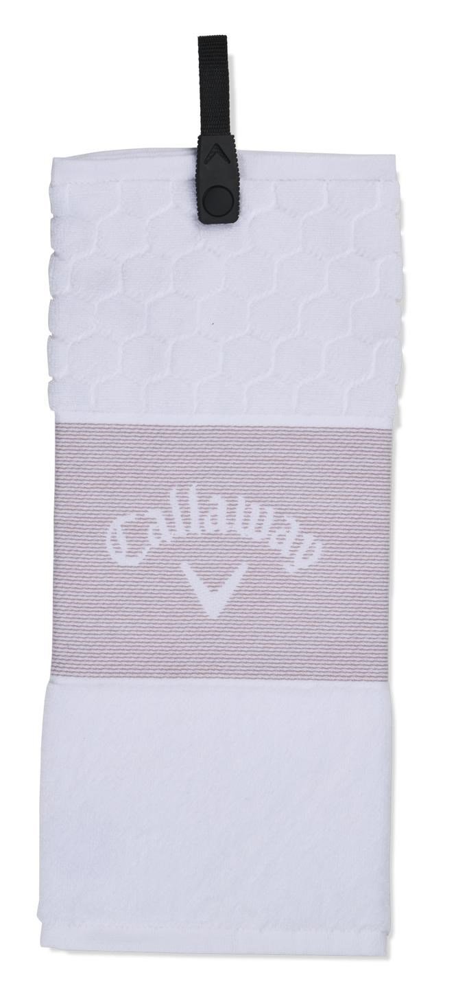 Callaway Tri-Fold 23 golfový uterák 16"x21" (40x53 cm), biela/červená
