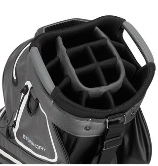 TaylorMade Storm-Dry Waterproof cart bag, čierno/sivý