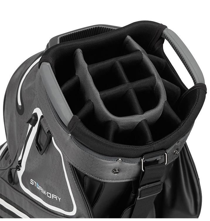 TaylorMade Storm-Dry Waterproof cart bag, čierno/sivý