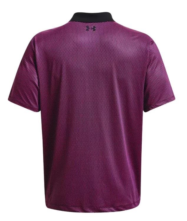 Under Armour Performance 3.0 Printed pánske polo, čierno/ružové