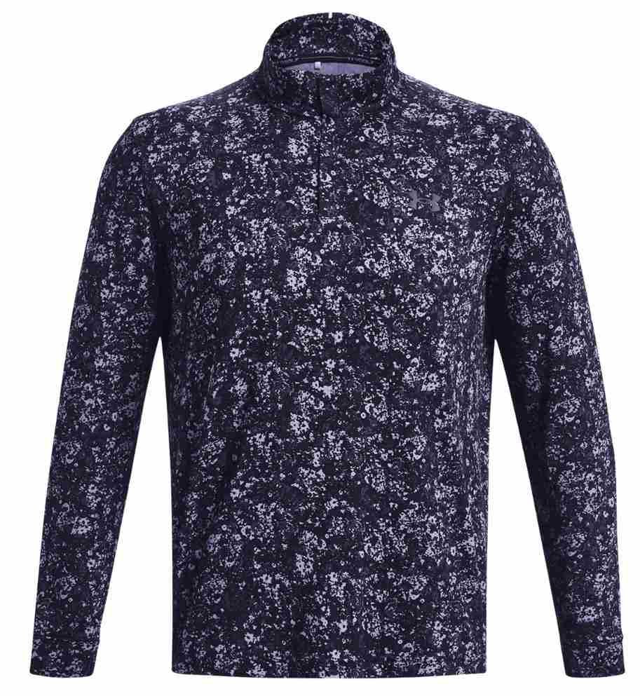 Under Armour Playoff Printed 1/4 Zip pánska mikina, navy