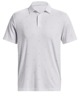 Under Armour Playoff 3.0 Printed pánske polo, bielo/static blue