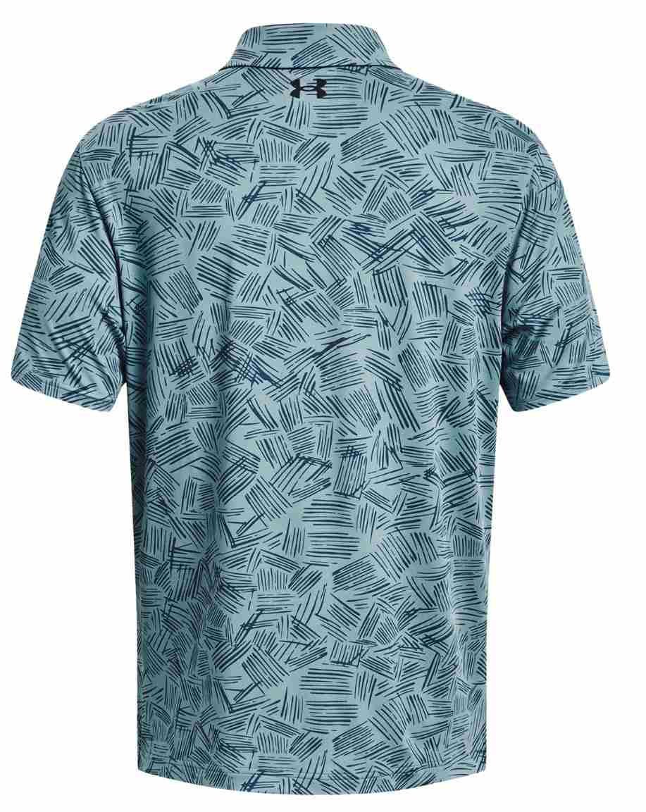 Under Armour Playoff 3.0 Printed pánske polo, still water/static blue