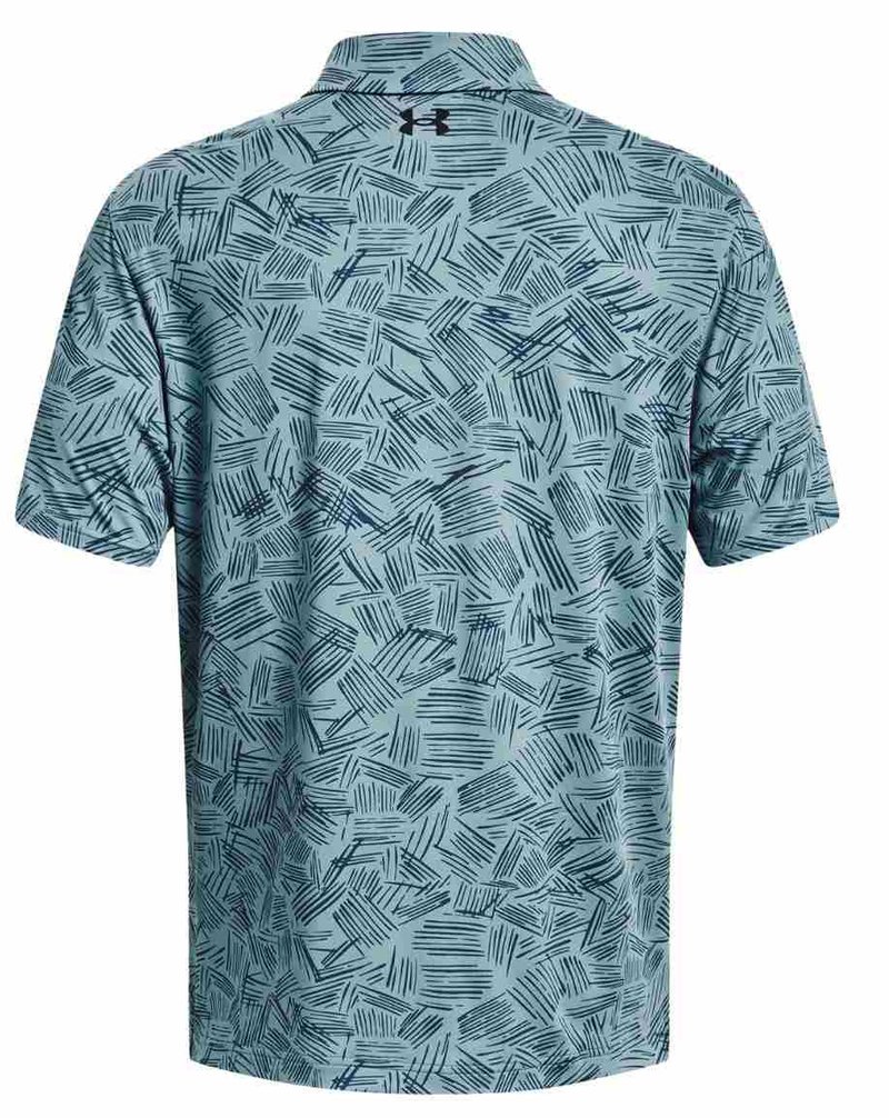 Under Armour Playoff 3.0 Printed pánske polo, still water/static blue