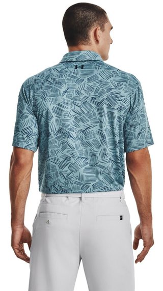 Under Armour Playoff 3.0 Printed pánske polo, still water/static blue