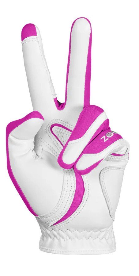 Zoom Zoom Hybrid dámská golfová rukavica, bielo/ružová