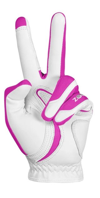 Zoom Zoom Hybrid dámská golfová rukavica, bielo/ružová