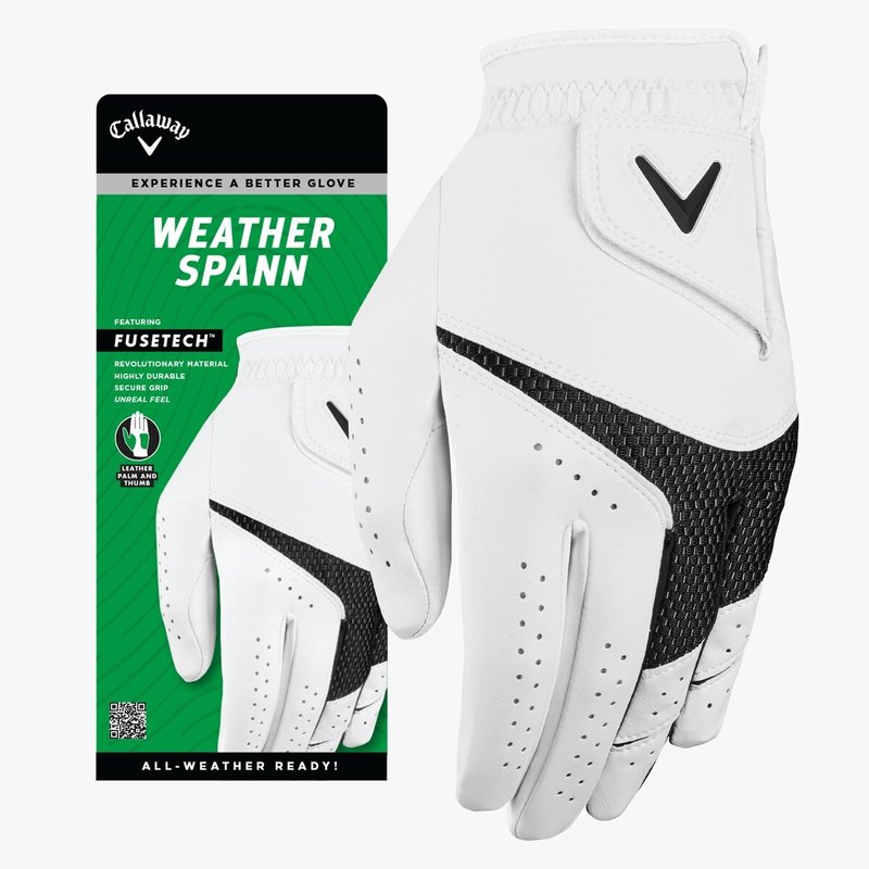 Callaway Weather Spann pánska golfová rukavica, biela