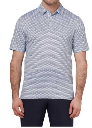 Callaway Trademark Ombre Chev Print pánske polo, bright white
