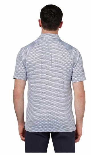 Callaway Trademark Ombre Chev Print pánske polo, bright white