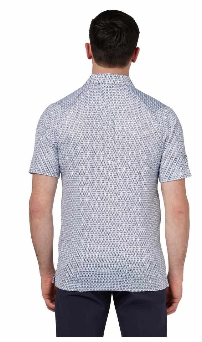 Callaway Trademark Ombre Chev Print pánske polo, bright white