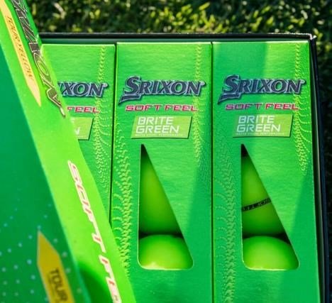 Srixon Soft Feel Brite golfové loptičky, zelené