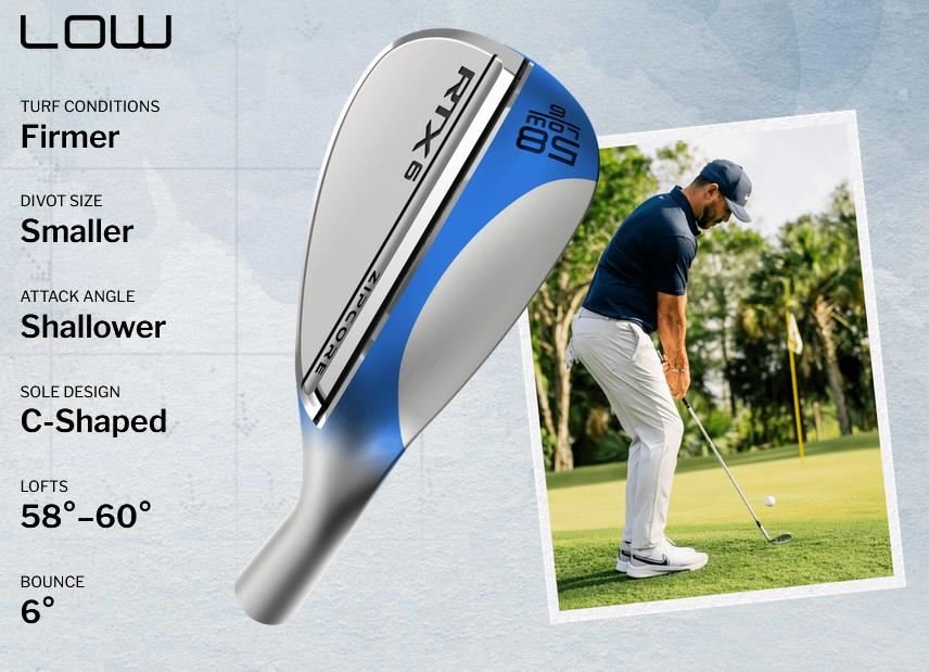 Cleveland RTX 6 ZipCore Tour Satin pánsky wedge, oceľ