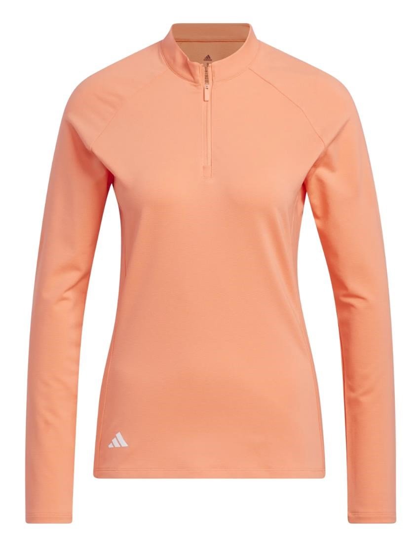 Adidas Solid Quarter Zip Long Sleeve dámska mikina, coral fusion