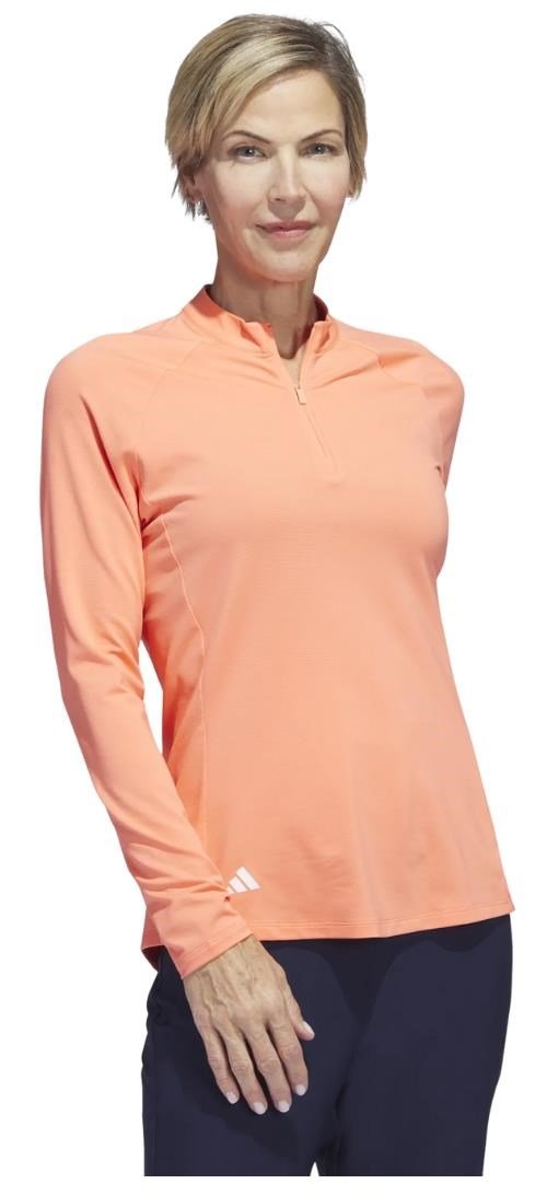 Adidas Solid Quarter Zip Long Sleeve dámska mikina, coral fusion