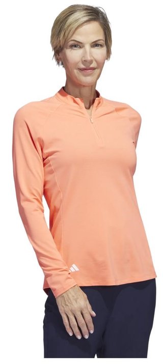 Adidas Solid Quarter Zip Long Sleeve dámska mikina, coral fusion