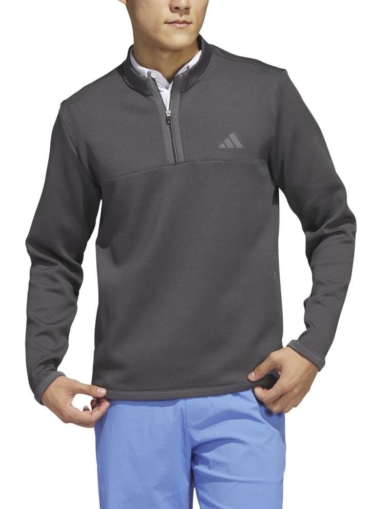Adidas Microdot 1/4 pánska mikina, čierno/biela