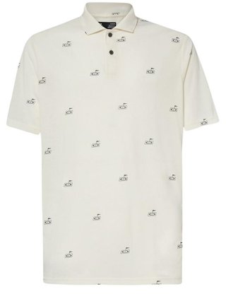 Oakley Golf Flag Pattern pánske polo, arctic white