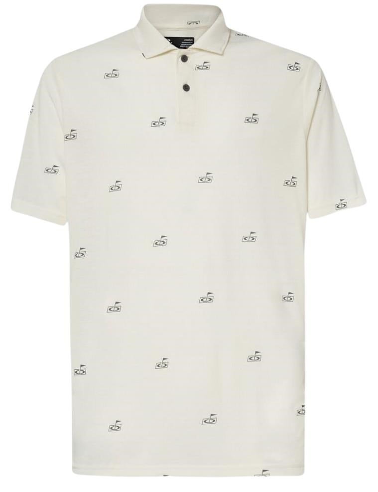 Oakley Golf Flag Pattern pánske polo, arctic white
