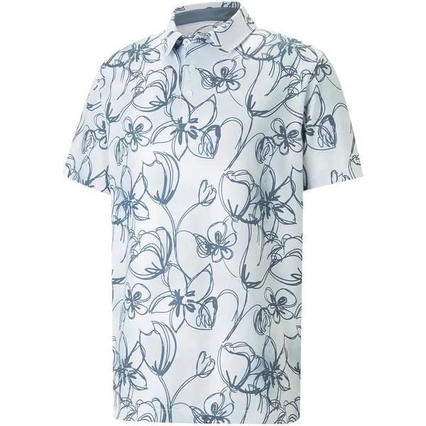 Puma Cloudspun Stems pánske polo, white/evening sky