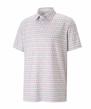 Puma Mattr Flamingo pánske polo, bright white/flamingo pink