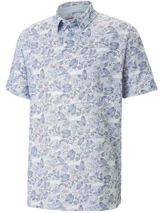 Puma Mattr Seaplanes pánske polo, navy blazer/tropical aqua