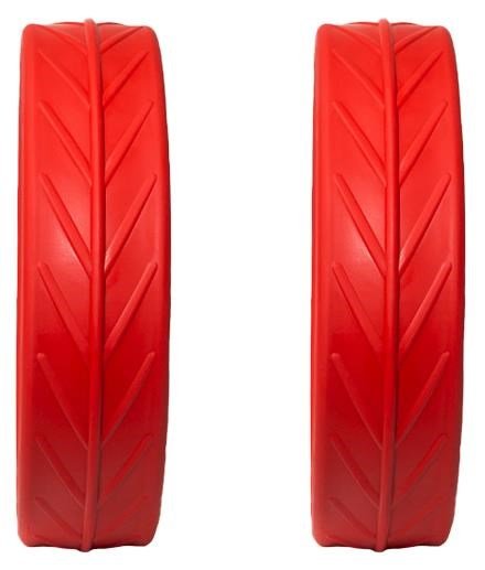 JuCad Tyres for Rear Wheels (2 pneumatiky pre zadné kolieska JuCad), červená