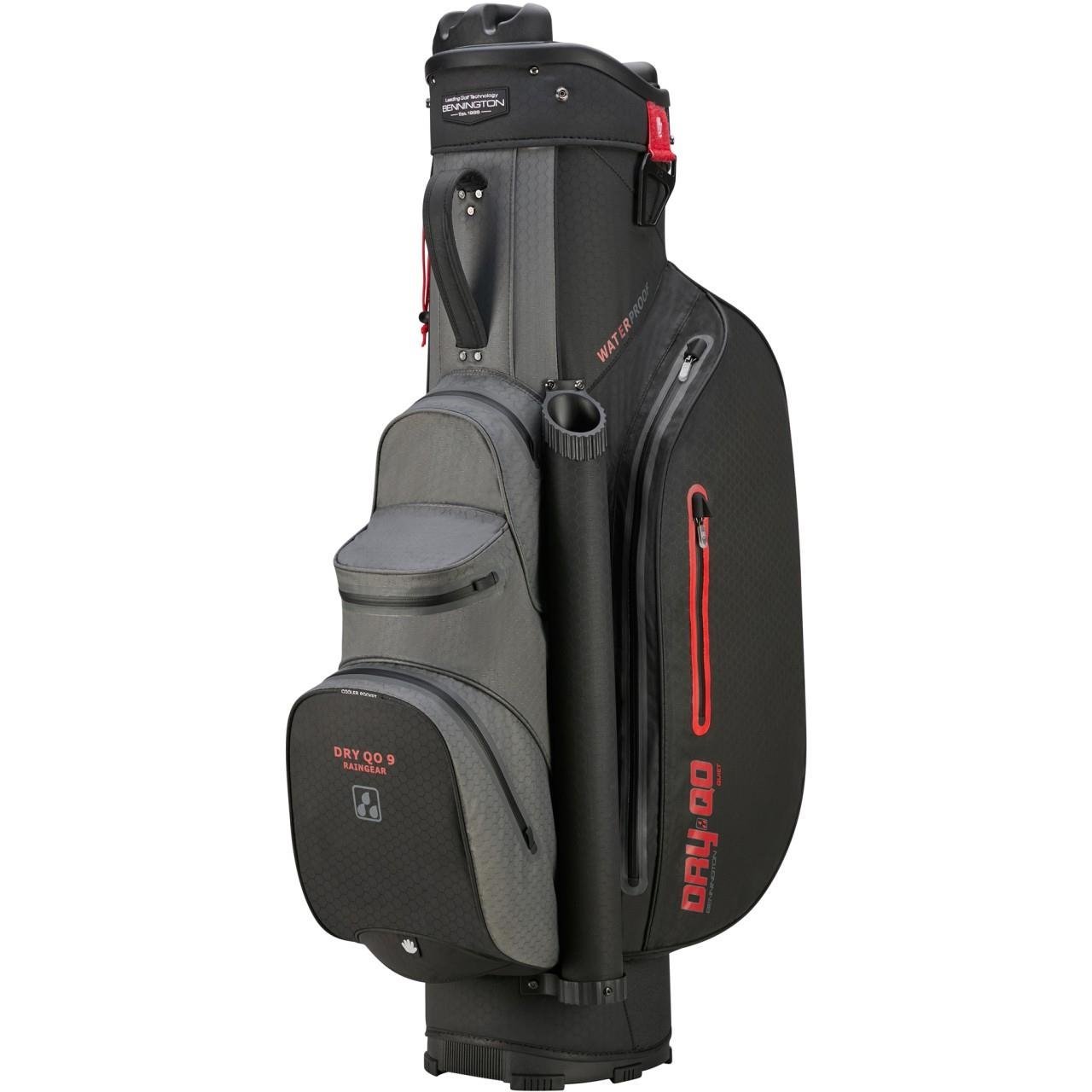 Bennington Dry QO 9 Waterproof cart bag, čierna/canon grey/červená