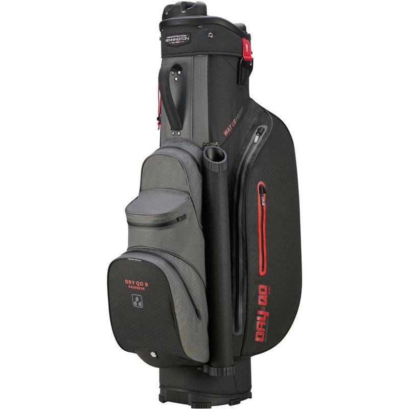 Bennington Dry QO 9 Waterproof cart bag, čierna/canon grey/červená