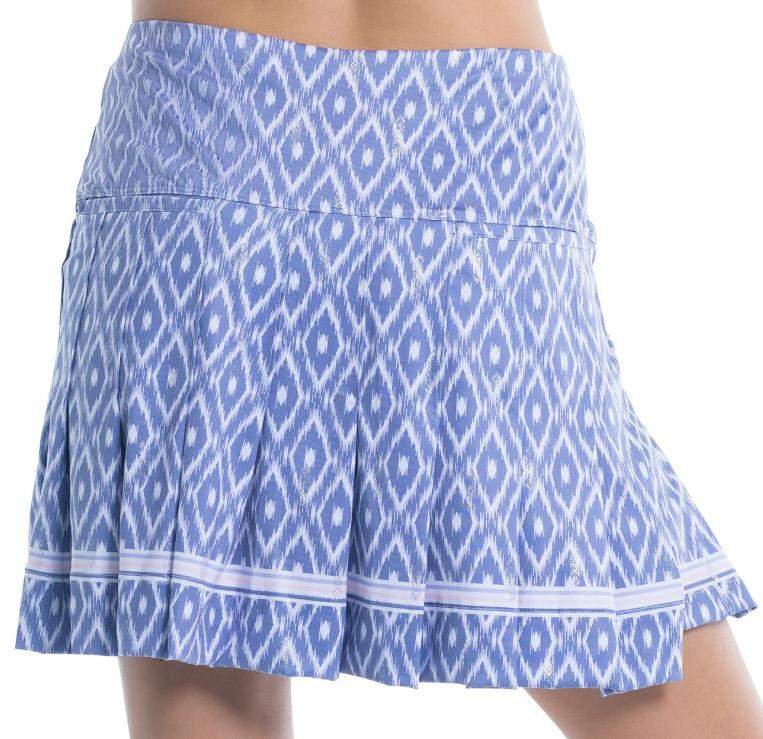 Lucky in Love Ikat Pleated dámska golfová sukňa, shadow